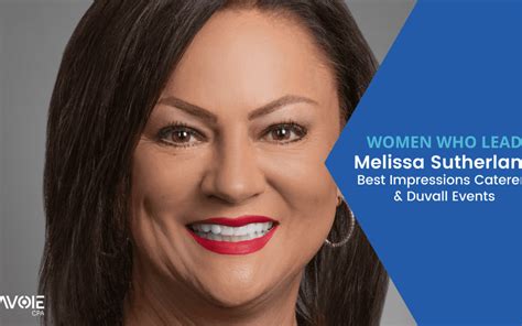 Women Who Lead Melissa Sutherland With Best Impressions Caterers And