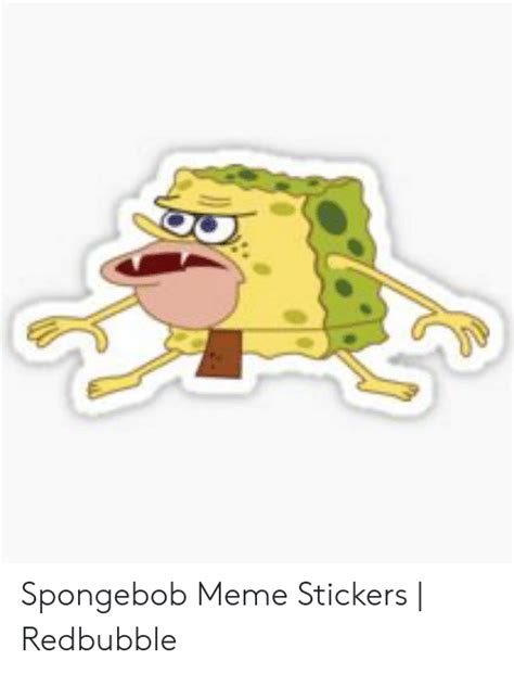 Spongebob Meme Red Bubble Stickers