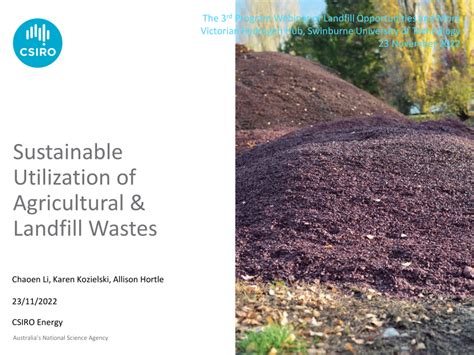 Pdf Sustainable Utilization Of Agricultural And Landfill Wastes