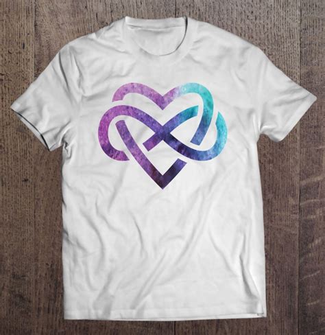 Polyamory Purple And Blue Watercolor Infinity Heart