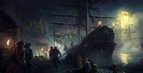 Fantasy Pirate Ship Desktop Wallpapers Wallpaper Cave