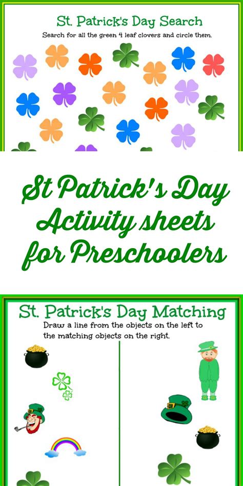 St Patrick's Day Activity Sheets