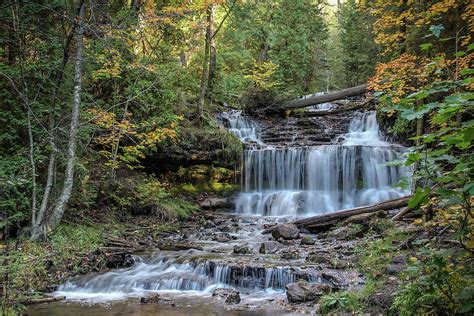 Autumn At Wagner Falls Photograph By Robert Carter