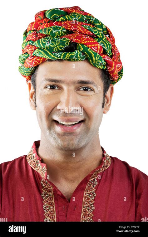 Portrait Of A Gujarati Man Stock Photo Alamy