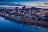 Aerial of Sunset in New Brunswick New Jersey Stock Photo - Image of ...