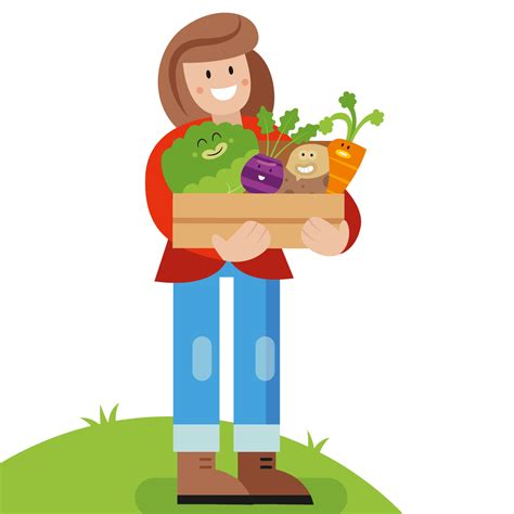 Farmer With Vegetables Animation By Tim Bradford