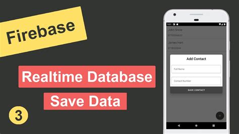 3 Save Data In Firebase Realtime Database In Android Studio Youtube