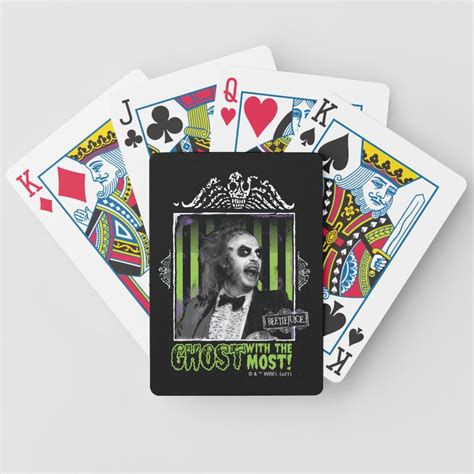 Beetlejuice Ghost With The Most Portrait Bicycle Playing Cards Size