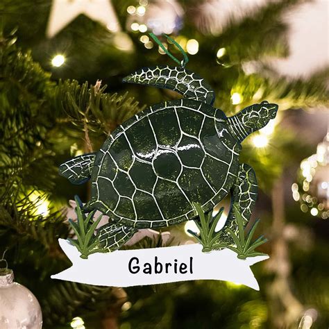 Sea Turtle Personalized Ornament Free Personalization