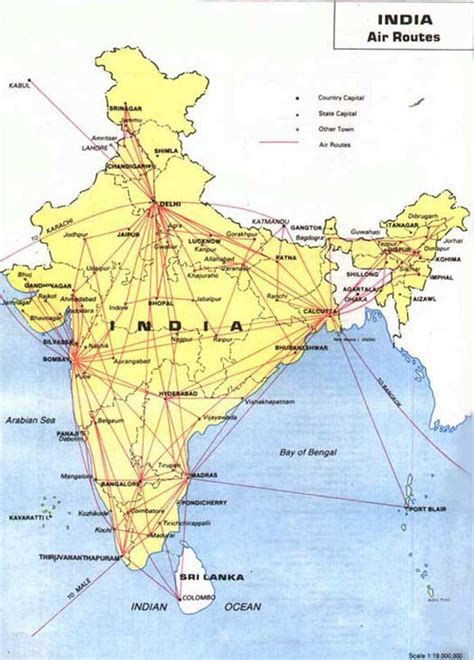 Flight Route Map India Flight Route Map Of India Southern Asia Asia