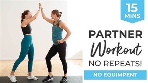 15 minute bodyweight partner workout 10 full body partner exercises youtube