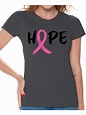 Awkward Styles Breast Cancer Awareness T-Shirt Hope Ribbon T Shirts for ...