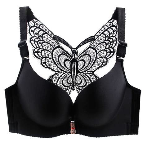 Sexy Seamless Front Closure Bra Big Size Butterfly Adjustable Push Up