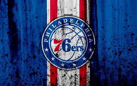 Feel free to send us your own wallpaper and we will consider adding it to appropriate category. Download wallpapers 4k, Philadelphia 76ers, grunge, NBA, basketball club, Eastern Conference ...