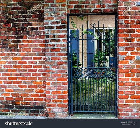Brick Wall Gate Courtyard New Orleans Stock Photo Edit Now 127657256