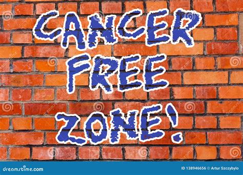 Word Writing Text Cancer Free Zone Business Concept For Club For