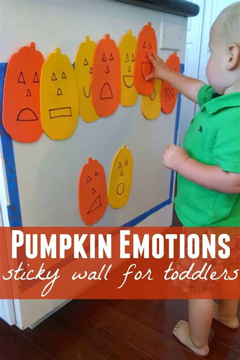 Pumpkin Emotions Sticky Wall Toddler Approved