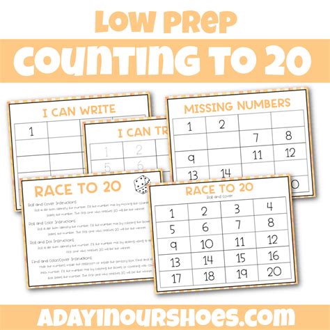 Counting To 20 Worksheets Free No Prep Printable Activities