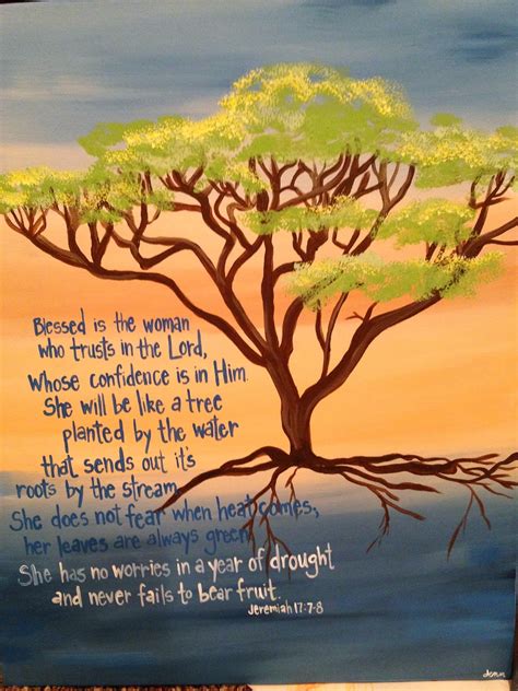 Blessed is the man who trusts in the lord, and whose hope is the lord. J. Lynn Designs: Jeremiah 17:7-8