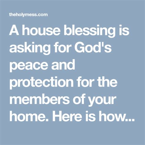 How To Do A House Blessing House Blessing Blessed House