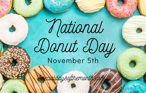National Donut Day November 5th And June Special Days Of The Month