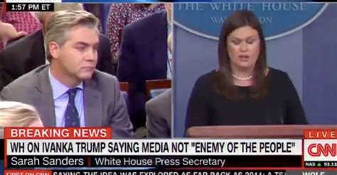 Sarah Huckabee Sanders Refuses To Say Press Isnt The Enemy Of The