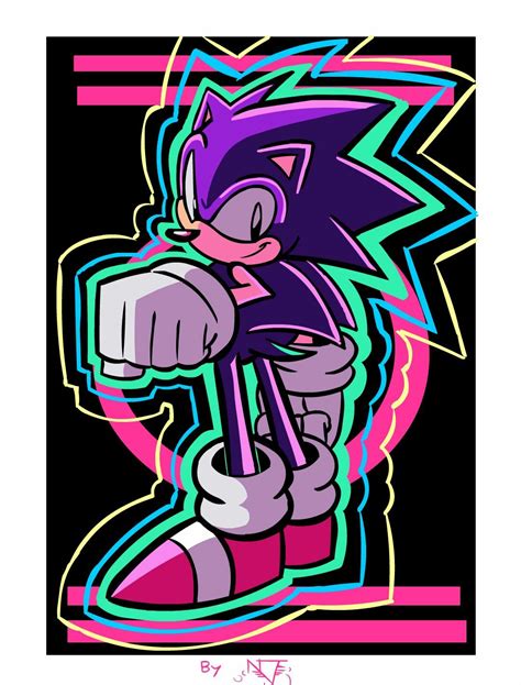 90s Neon Sonic By Totallynotnathan On Newgrounds