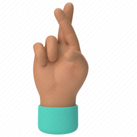 Emoji Emoticon Sticker Gesture Crossed Hand Medium 3d