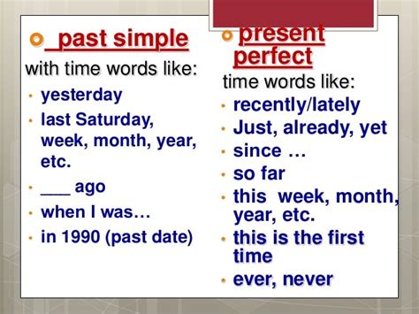 Present Perfect Vs Past Simple Practice