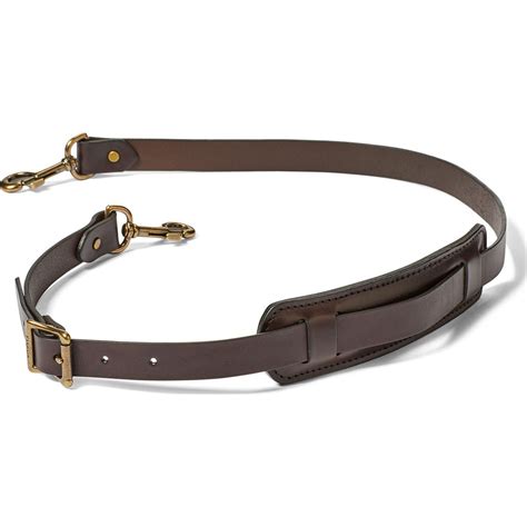 Filson Leather Shoulder Strap In Brown Sportique