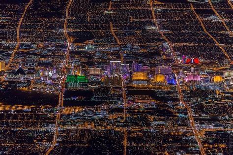 Las Vegas Strip From Above At Night Pics