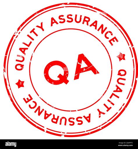 Grunge Red Qa Quality Assurance Word Round Rubber Seal Stamp On White Background Stock Vector