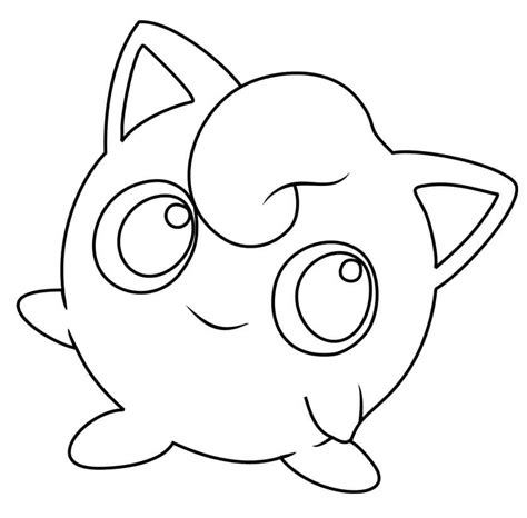 Happy Pokemon Jigglypuff Coloring Page Free Printable Coloring Pages