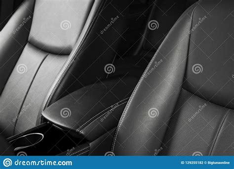 Modern Luxury Car Black Leather Interior Part Of Leather Car Seat