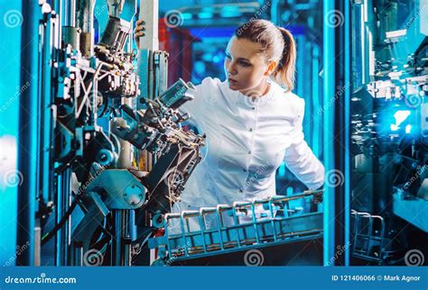 Modern Factory Worker Stock Photo Image Of Automated 121406066