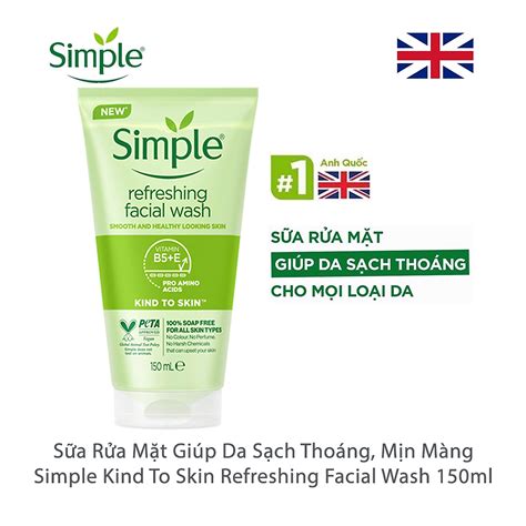 Mua Gel Rửa Mặt Simple Refreshing Facial Wash Gel Dành Cho Da Nhạy Cảm