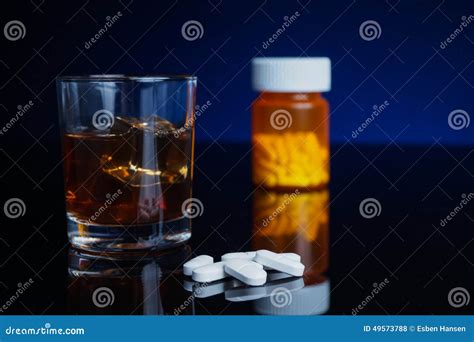 Alcohol And Medicine Stock Photo Image Of Background 49573788