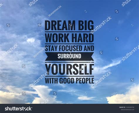 Inspirational Motivation Quotes On Clouds Blue Stock Photo 1243249192