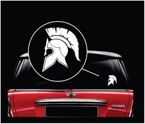 Spartan Helmet Molon Labe Window Decal Sticker A1 Custom Made In The