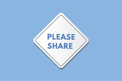 Please Share Text Button Please Share Sign Icon Label Sticker Web