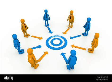 Team work target with leaders Stock Photo - Alamy