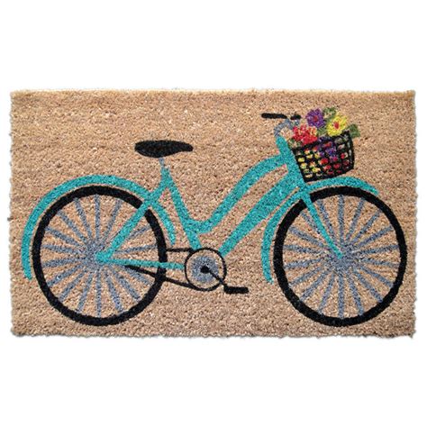 Add funny doormats for the kids' room, welcome mats at doorstep or choose kitchen mats for elegant look. Teal Floral Bicycle Doormat - Everything ...