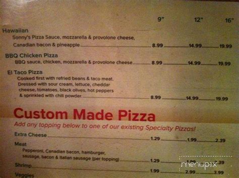 We did not find results for: Menu of Sonny's Pizza in Saint Francisville, LA 70775