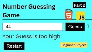 Number Guessing Game Using HTML CSS And JavaScript Pa Doovi
