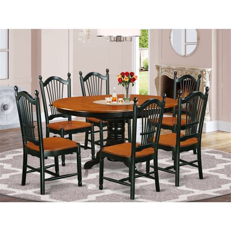 East West Furniture Kedo7 Bch W 7 Piece Dinette Set With One Kenley