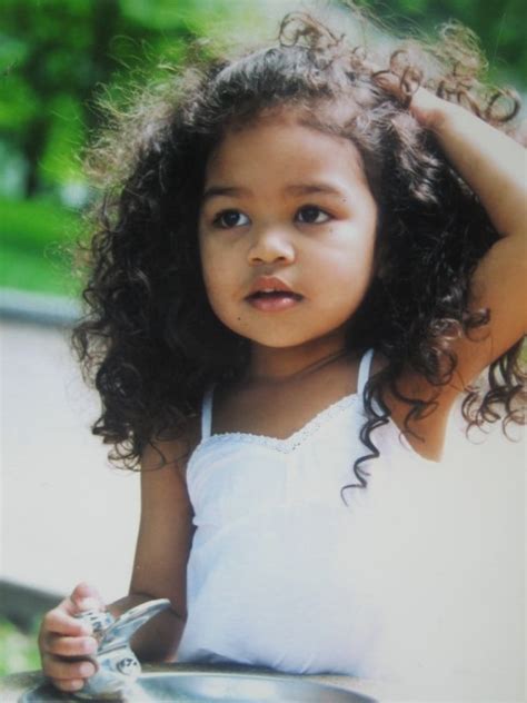 Consider having a burst fade effect cut in for a more unusual look! cute curly hair natural hair mixed kids mixed girl ...