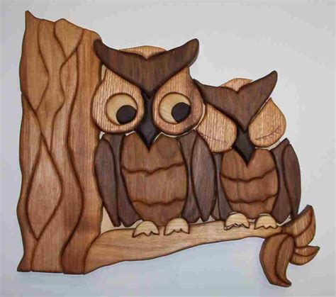 Intarsia Sweetheart Owls Intarsia Wood Patterns Intarsia Wood Wood Art
