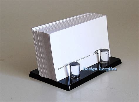 Select a shape, paper and finish to personalise it! Desktop Business Card Holder - Black