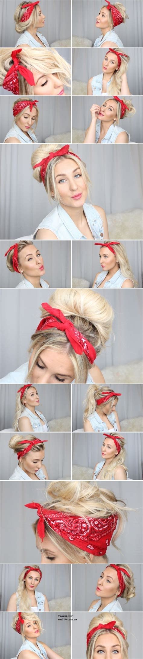 Something cute and easy to do, this two knots bandana style is great for a daytime hairstyle and will. 64 best bandana hairstyles images on Pinterest ...