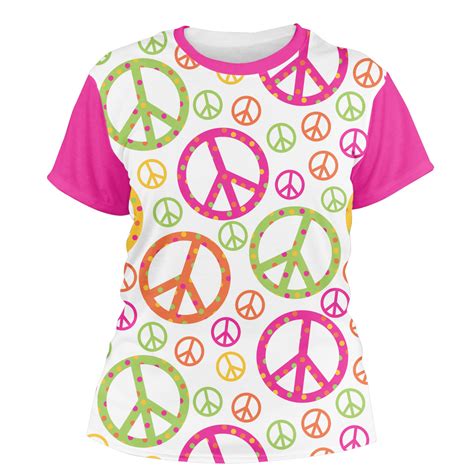 Peace Sign Womens Crew T Shirt Personalized Youcustomizeit